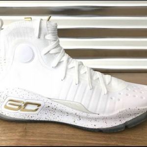 Under Armour Shoes - Under Armour Curry 4 White and Gold Under Armour Shoes - Under Armour Curry 4 White and Gold